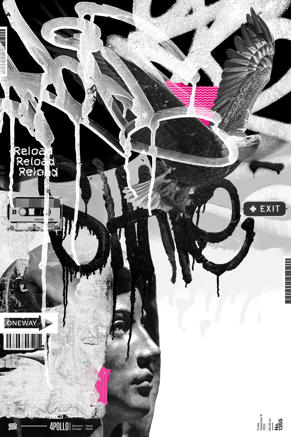 Graffiti and street inspired digital collage made with different elements