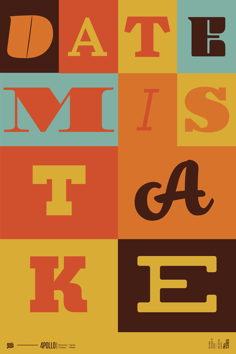 Vintage and retro typographic artwork made with different typefaces