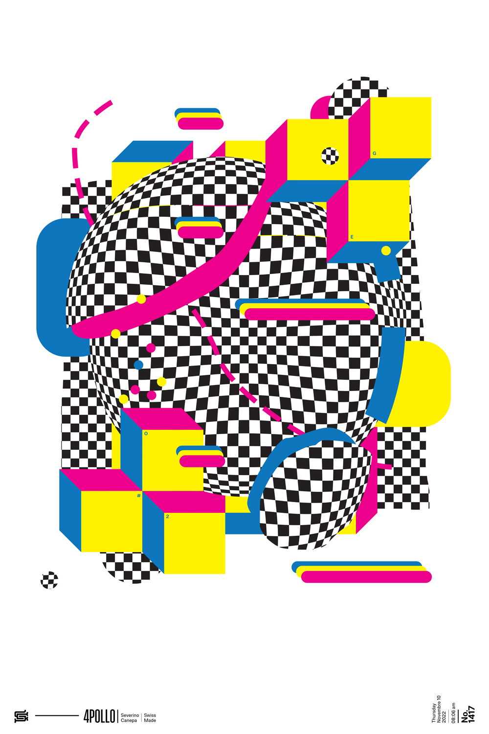 Playful design made with pattern and primary colors