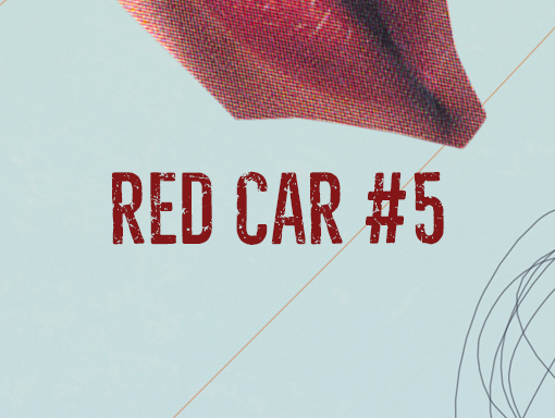 Digital collage presentation number 1499 named Red Car 5