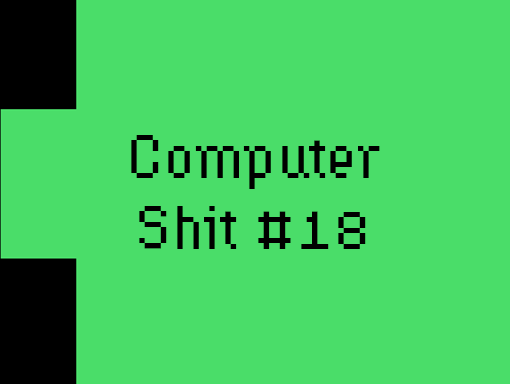 Presentation of the visual artwork number 1534 named Computer Shit 18