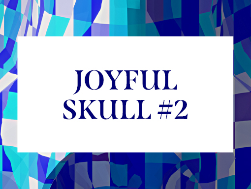 Visual presentation of the graphic creation number 1571, named Joyful Skull 2