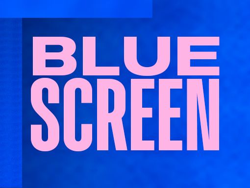 Presentation of Blue Screen poster number 1464 and its geometric shapes