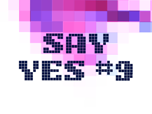 Presentation of the digital artwork number 1736, named Say Yes 9