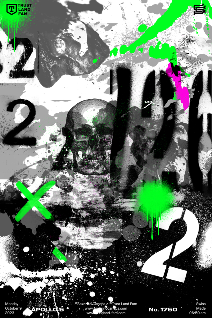 Grunge poster creation using brushes and distressed numbers