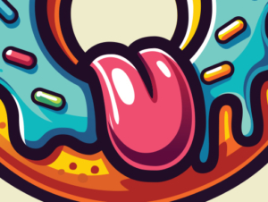 Overview of the vector artwork number 17 named 'Donut Tongue'