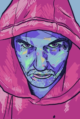 Digital illustration of a self-portrait