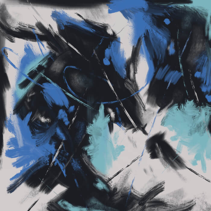 Vernal, an abstract expressionist painting with deep earthy tones, dark central forms, and warm orange and green accents evoking the transition from winter to spring